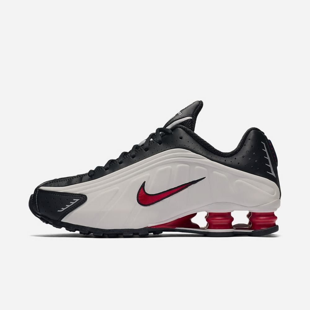 Sneakers Nike Shox R4 Blanche/Noir 2760-183 Platinum Tint/Black/University Red Homme | MOL-95317801